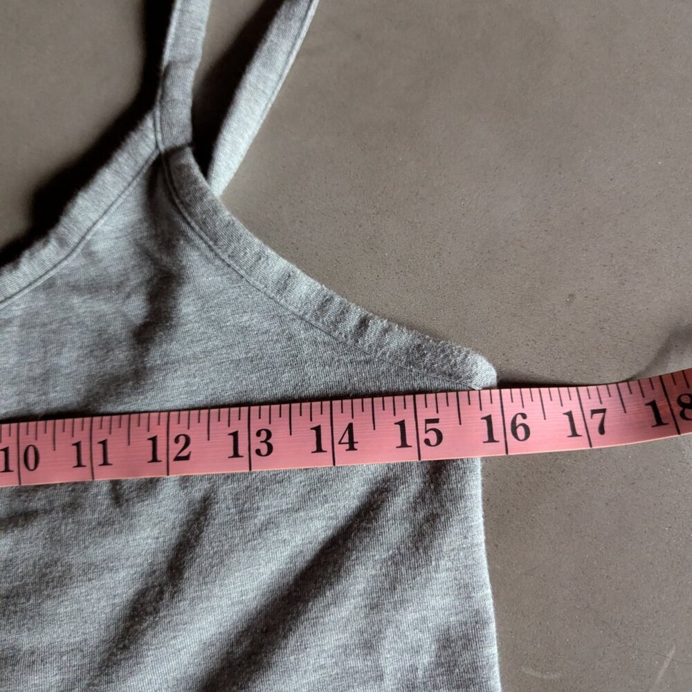 Everlane The Supima® Form Spaghetti Strap Cami | M / Mid Heather Grey - Picture 13 of 16